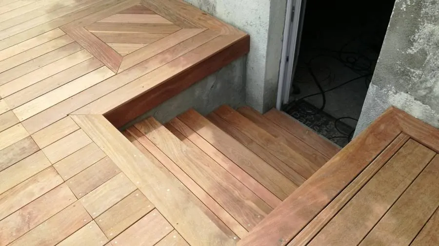 Terrasse et escalier en bois